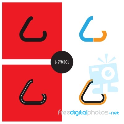 L- Company Symbol.l-letter Abstract Logo Design Stock Image
