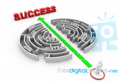 Labyrinth Of Success Stock Image