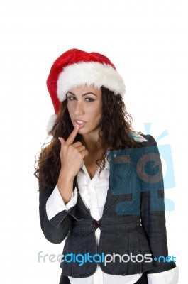 Lady Touching Her Lips Stock Photo Lady Touching Her Lips Stock Photo