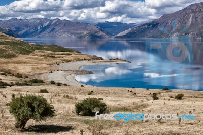 Lake Hawea Stock Photo