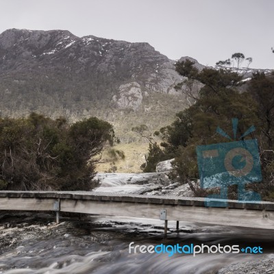 Lake Lilla In Cradle Mountain, Tasmania Stock Photo