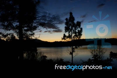 Lake Moggerah At Dawn Stock Photo