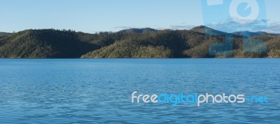 Lake Wivenhoe In Queensland During The Day Stock Photo