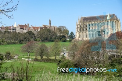 Lancing West Sussex/uk - April 20 : View Of Lancing College Chap… Stock Photo