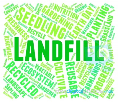 Landfill Word Represents Waste Management And Disposal Stock Image Landfill Word Represents Waste Management And Disposal Stock Image