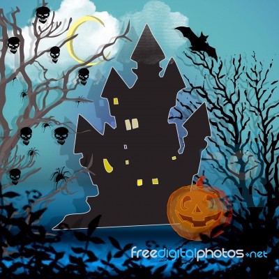 Landscape Halloween Stock Image
