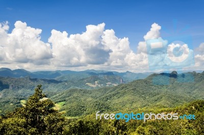 Landscape High Mountain Range Stock Photo