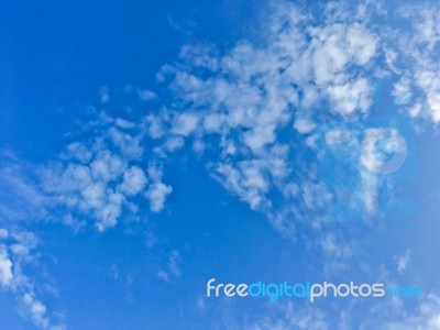 Landscape Of Beautiful Sky And Blue Sky And Yellow Sky Stock Photo
