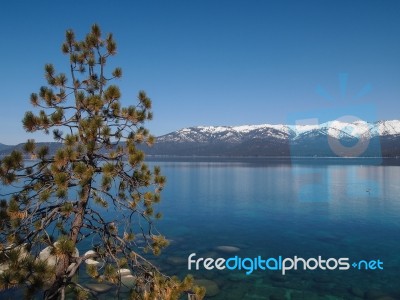 Landscape Of Lake Tahoe Stock Photo