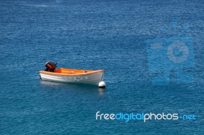 Lanzarote, Canary Islands/spain - July 30 : Rowing Boat With Out… Stock Photo