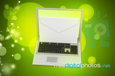 Laptop With E-mail Stock Image