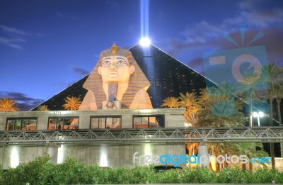 Las Vegas - Feb 3: The Luxor Hotel And Casino On February 3, 201… Stock Photo