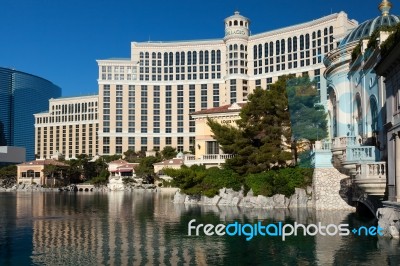 Las Vegas, Nevada/usa - August 1 ; View At Sunrise Of The Bellag… Stock Photo