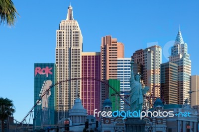 Las Vegas, Nevada/usa - August 1 ; View Of New York New York Hot… Stock Photo