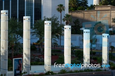 Las Vegas, Nevada/usa - August 1 ; View Of Strange Towers In Las… Stock Photo