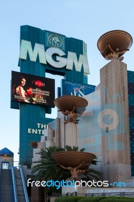 Las Vegas, Nevada/usa - August 1 : View Of The Mgm Hotel In Las Stock Photo Las Vegas, Nevada/usa - August 1 : View Of The Mgm Hotel In Las Stock Photo