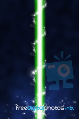 Laser Beam And Blue Back Ground Stock Image