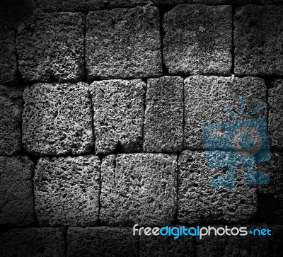 Laterite Wall Stock Photo