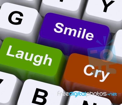 Laugh Cry Smile Keys Stock Image