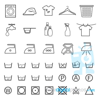 Laundry And Washing Icon Stock Image