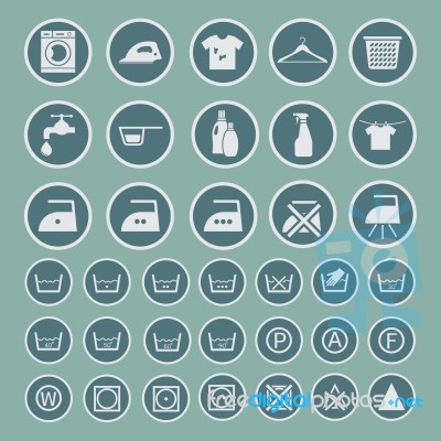 Laundry And Washing Icon Stock Image