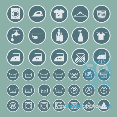 Laundry And Washing Icon Stock Image