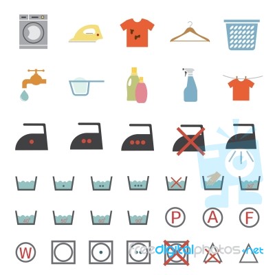 Laundry And Washing Icon Stock Image