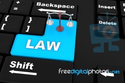 Law Enter Key Stock Image