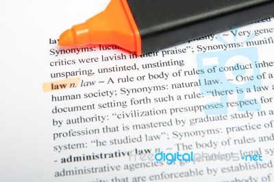 Law Translation Dictionary Stock Photo