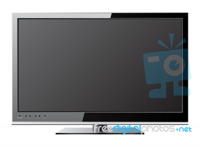 Lcd/led Television Isolated Stock Image