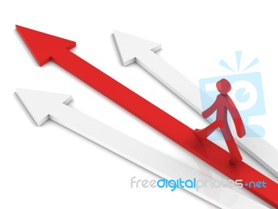 Leader. Concept. 3d Illustration Stock Image