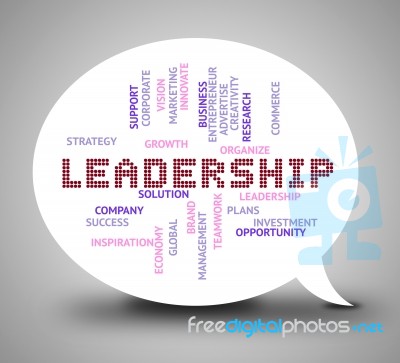 Leadership Bubble Shows Command Authority And Management Stock Image