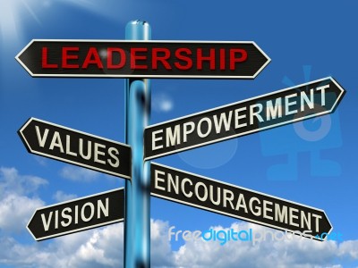 Leadership Signpost Stock Image