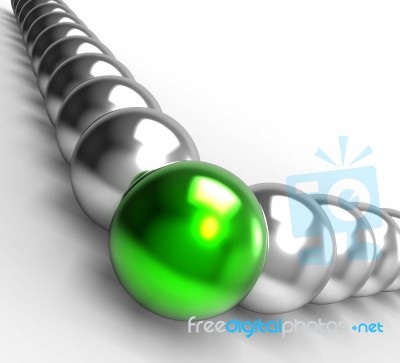 Leading Metallic Balls Showing Leadership Stock Image