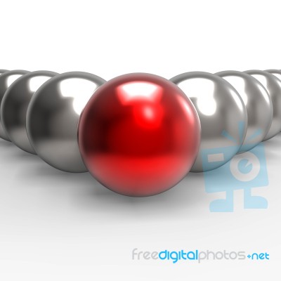 Leading Metallic Balls Shows Leadership Stock Image