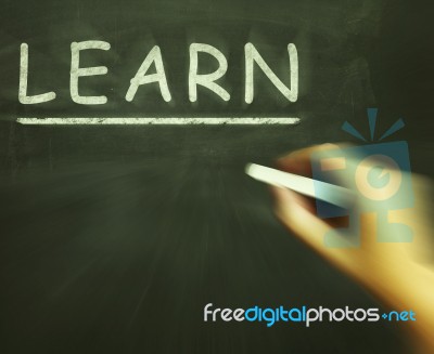 Learn Chalk Means Student Education And Subjects Stock Image
