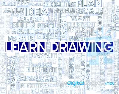 Learn Drawing Means Educated Training And Educating Stock Image