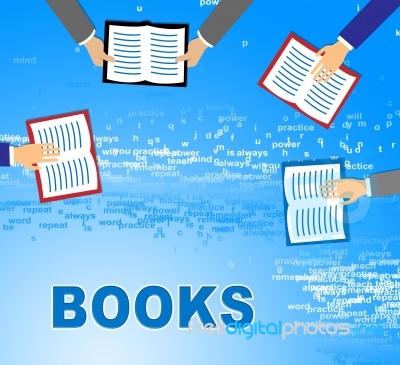 Learning Books Represents Learned Train And Schooling Stock Image