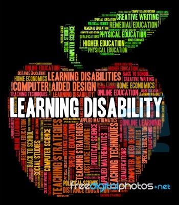 Learning Disability Words Indicates Special Education And Gifted… Stock Image