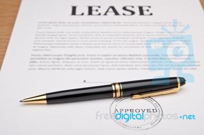 Lease Contract Stock Photo