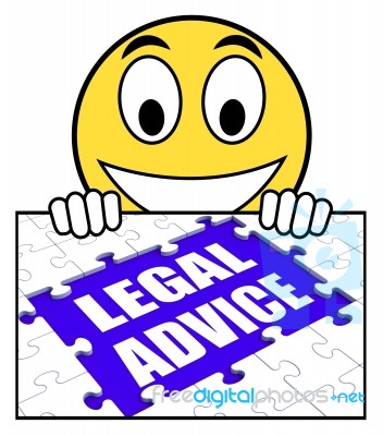 Legal Advice Sign Shows Expert Or Lawyer Assistance Online Stock Image