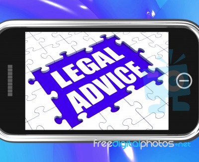 Legal Advice Tablet Shows Expert Or Lawyer Assistance Online Stock Image