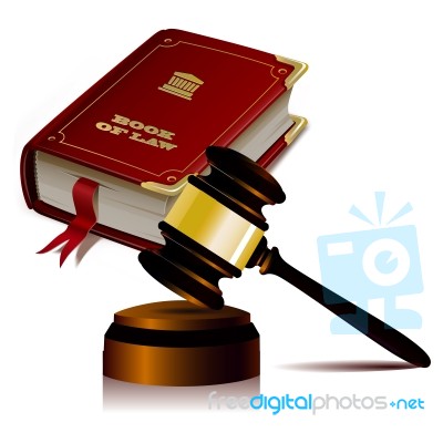 Legal Gavel And Law Book Stock Image