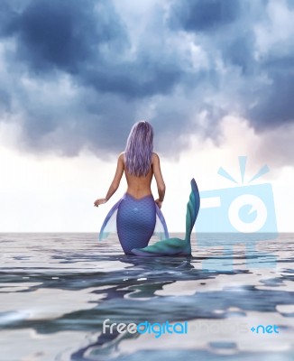 Legend Of A Mermaid,a Fairy Tale Story Stock Image