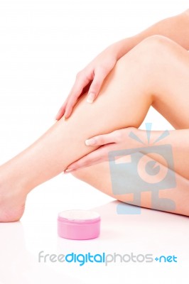 Legs Cosmetic Treatment Stock Photo