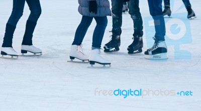 Legs Of People Skating Closeup Stock Photo Legs Of People Skating Closeup Stock Photo