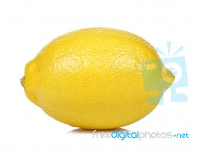 Lemon Isolated On The White Background Stock Photo