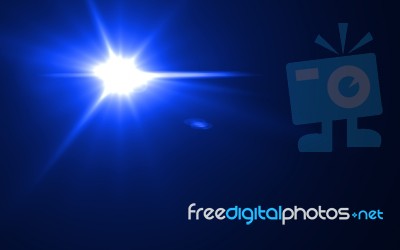 Lens Flare Light Over Black Background. Easy To Add Overlay Or Screen Filter Over Photos Stock Image