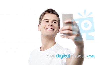Let Me Take A Selfie ! Stock Photo