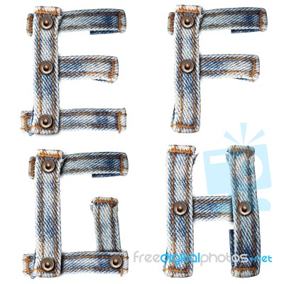 Letter Of Jeans Alphabet Stock Photo